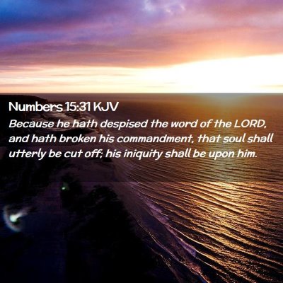 Numbers 15:31 KJV Free Bible Images