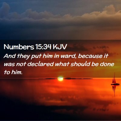 Numbers 15:34 KJV Free Bible Images