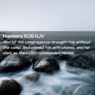 Numbers 15:36 KJV Free Bible Images