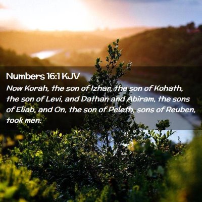 Numbers 16:1 KJV Free Bible Images