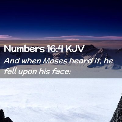 Numbers 16:4 KJV Free Bible Images