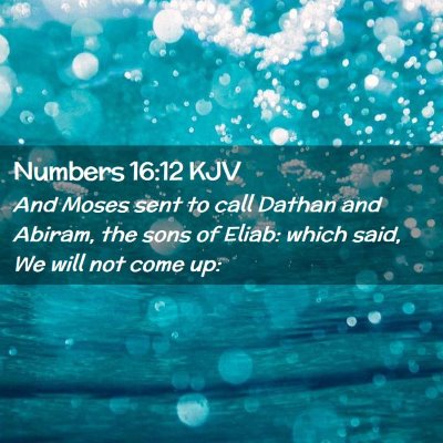 Numbers 16:12 KJV Free Bible Images