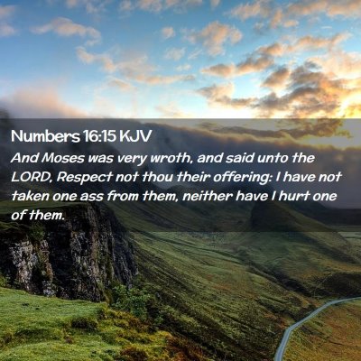 Numbers 16:15 KJV Free Bible Images