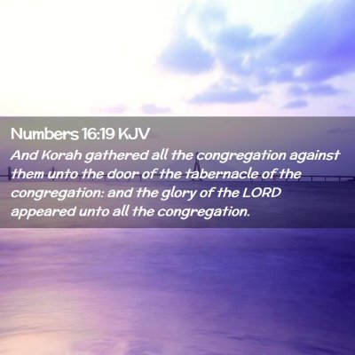 Numbers 16:19 KJV Free Bible Images