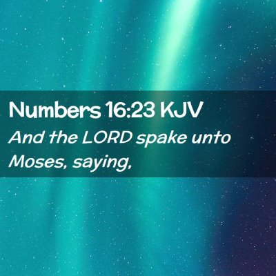 Numbers 16:23 KJV Free Bible Images