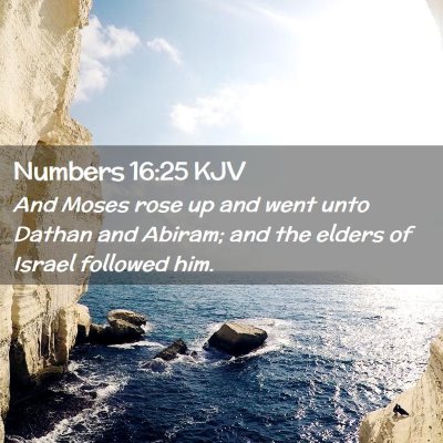 Numbers 16:25 KJV Free Bible Images