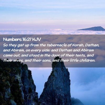 Numbers 16:27 KJV Free Bible Images