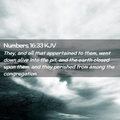 Numbers 16:33 KJV Free Bible Images