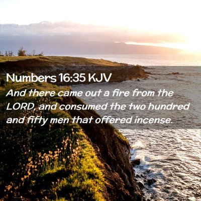 Numbers 16:35 KJV Free Bible Images