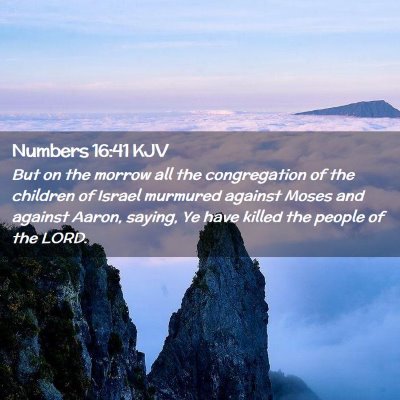 Numbers 16:41 KJV Free Bible Images