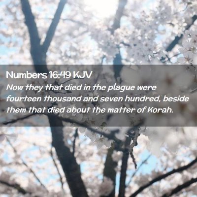 Numbers 16:49 KJV Free Bible Images