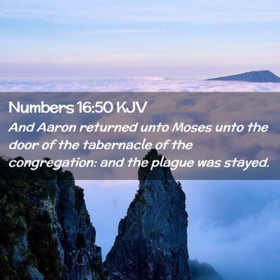 Numbers 16:50 KJV Free Bible Images