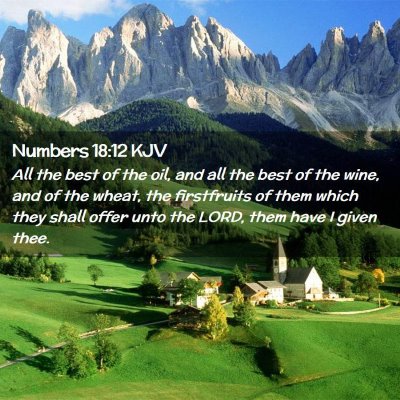 Numbers 18:12 KJV Free Bible Images