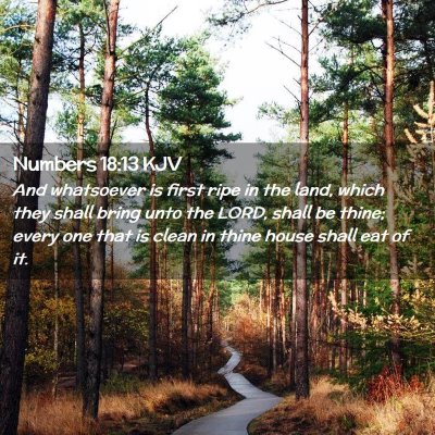 Numbers 18:13 KJV Free Bible Images