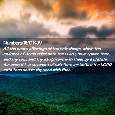 Numbers 18:19 KJV Free Bible Images