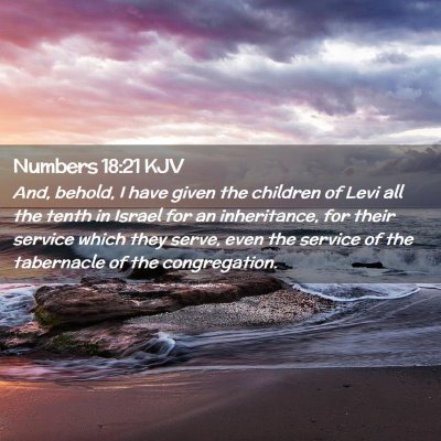 Numbers 18:21 KJV Free Bible Images