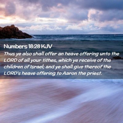 Numbers 18:28 KJV Free Bible Images