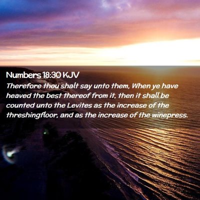 Numbers 18:30 KJV Free Bible Images