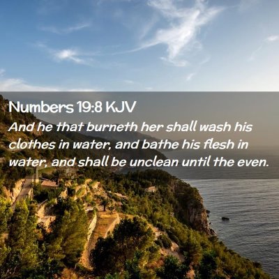 Numbers 19:8 KJV Free Bible Images