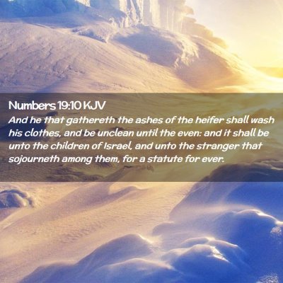 Numbers 19:10 KJV Free Bible Images