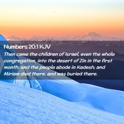 Numbers 20:1 KJV Free Bible Images