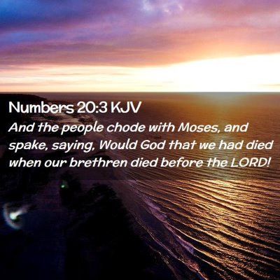 Numbers 20:3 KJV Free Bible Images