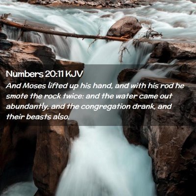 Numbers 20:11 KJV Free Bible Images