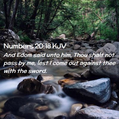 Numbers 20:18 KJV Free Bible Images