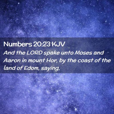 Numbers 20:23 KJV Free Bible Images