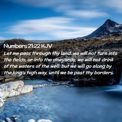 Numbers 21:22 KJV Free Bible Images