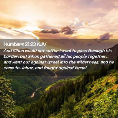 Numbers 21:23 KJV Free Bible Images