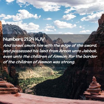 Numbers 21:24 KJV Free Bible Images