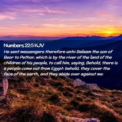 Numbers 22:5 KJV Free Bible Images