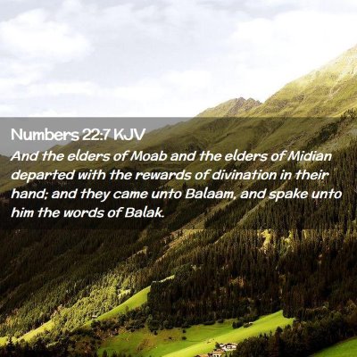 Numbers 22:7 KJV Free Bible Images