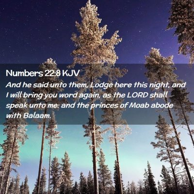 Numbers 22:8 KJV Free Bible Images