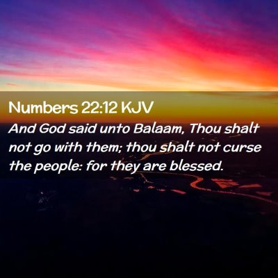 Numbers 22:12 KJV Free Bible Images