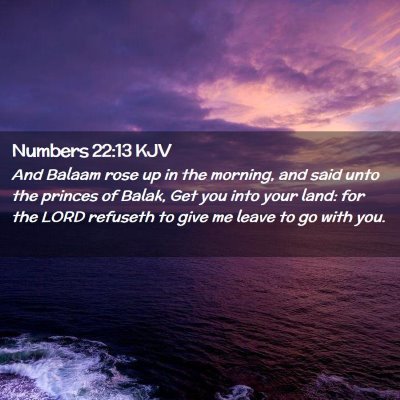 Numbers 22:13 KJV Free Bible Images