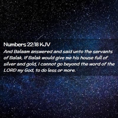 Numbers 22:18 KJV Free Bible Images