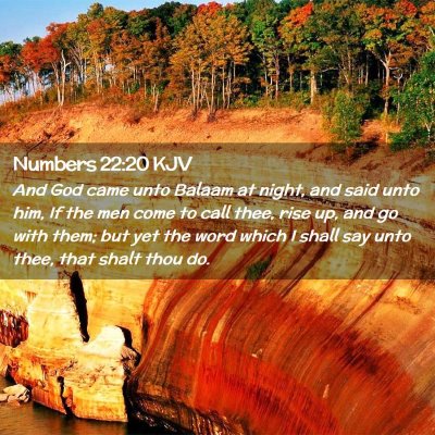 Numbers 22:20 KJV Free Bible Images