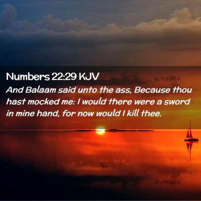 Numbers 22:29 KJV Free Bible Images