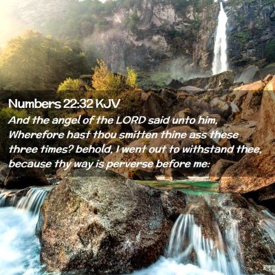 Numbers 22:32 KJV Free Bible Images