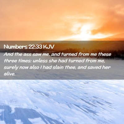 Numbers 22:33 KJV Free Bible Images