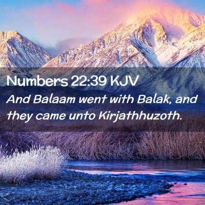 Numbers 22:39 KJV Free Bible Images