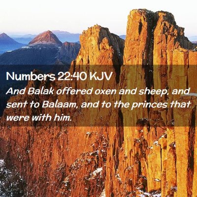 Numbers 22:40 KJV Free Bible Images