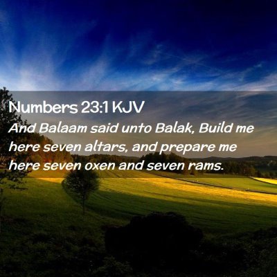 Numbers 23:1 KJV Free Bible Images