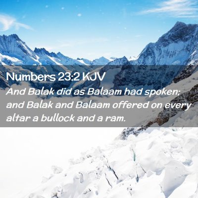 Numbers 23:2 KJV Free Bible Images