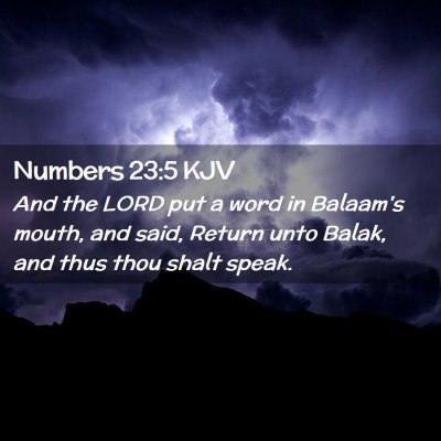 Numbers 23:5 KJV Free Bible Images