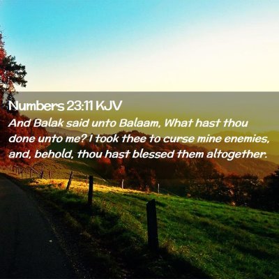 Numbers 23:11 KJV Free Bible Images