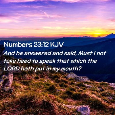 Numbers 23:12 KJV Free Bible Images