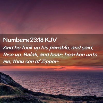 Numbers 23:18 KJV Free Bible Images